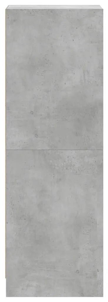 betonszürke magasszekrény üvegajtókkal 35 x 37 x 109 cm