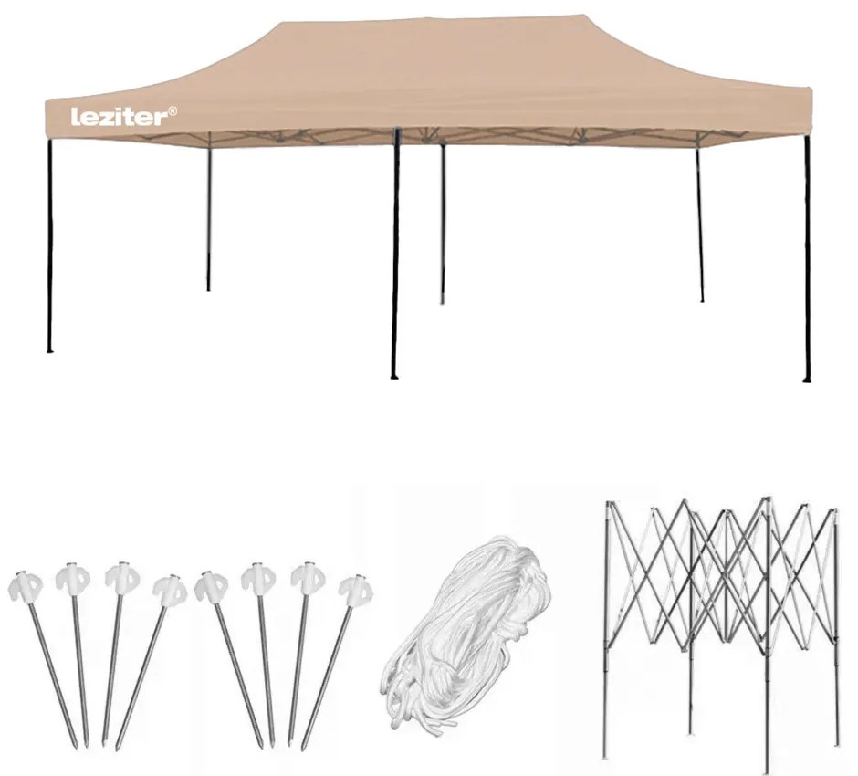 Összecsukható kerti pavilon 3x6 m