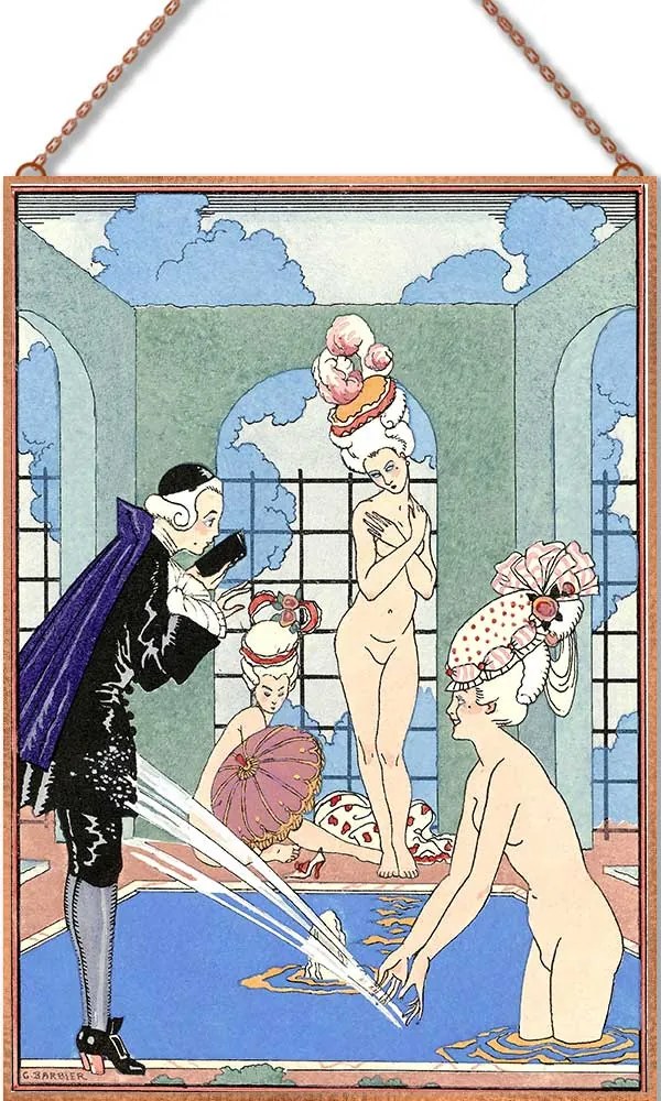 George Barbier - L’Eau üvegkép, falikép