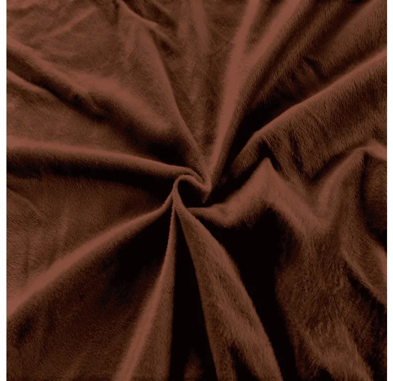 Mikroplüss lepedő SOFT BRONE 90x200 cm barna