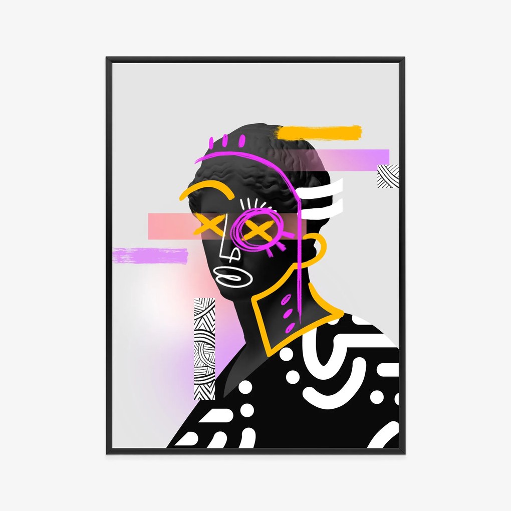 Kortárs szobor poszter - 40x60 cm, Fekete paszpartuval