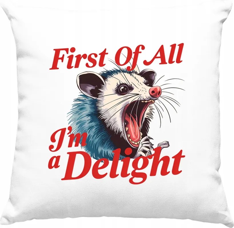 Patkány párna Vicces mém fehér