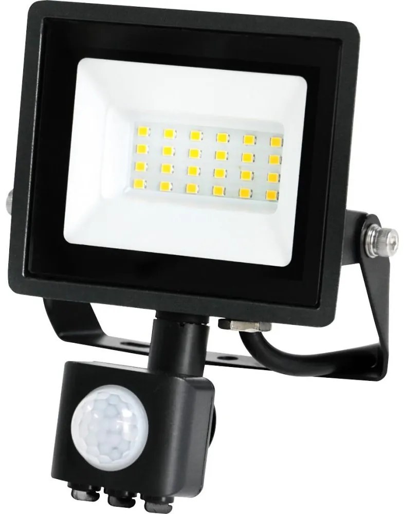 LED Kültéri reflektor érzékelővel LED/20W/230V IP44 6500K fekete