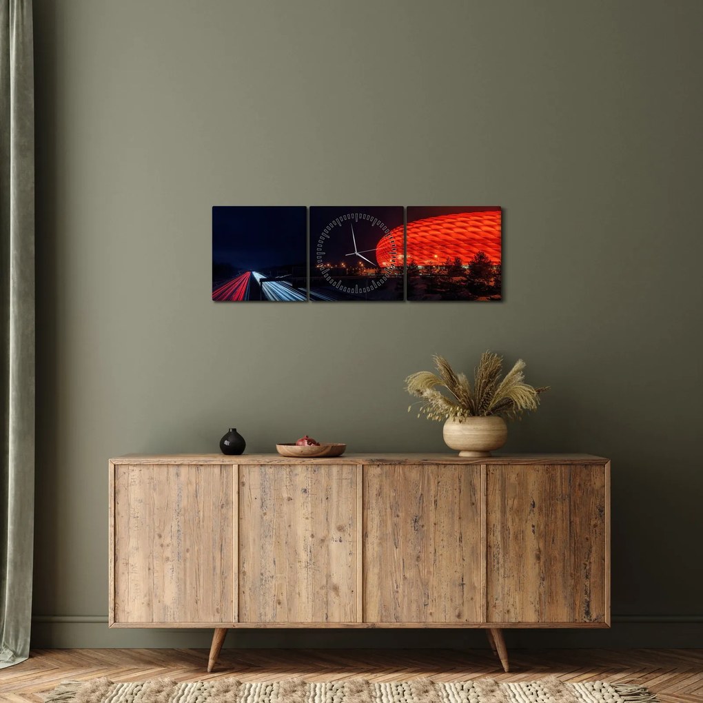 Autósztráda képe (órával) (90x30 cm)