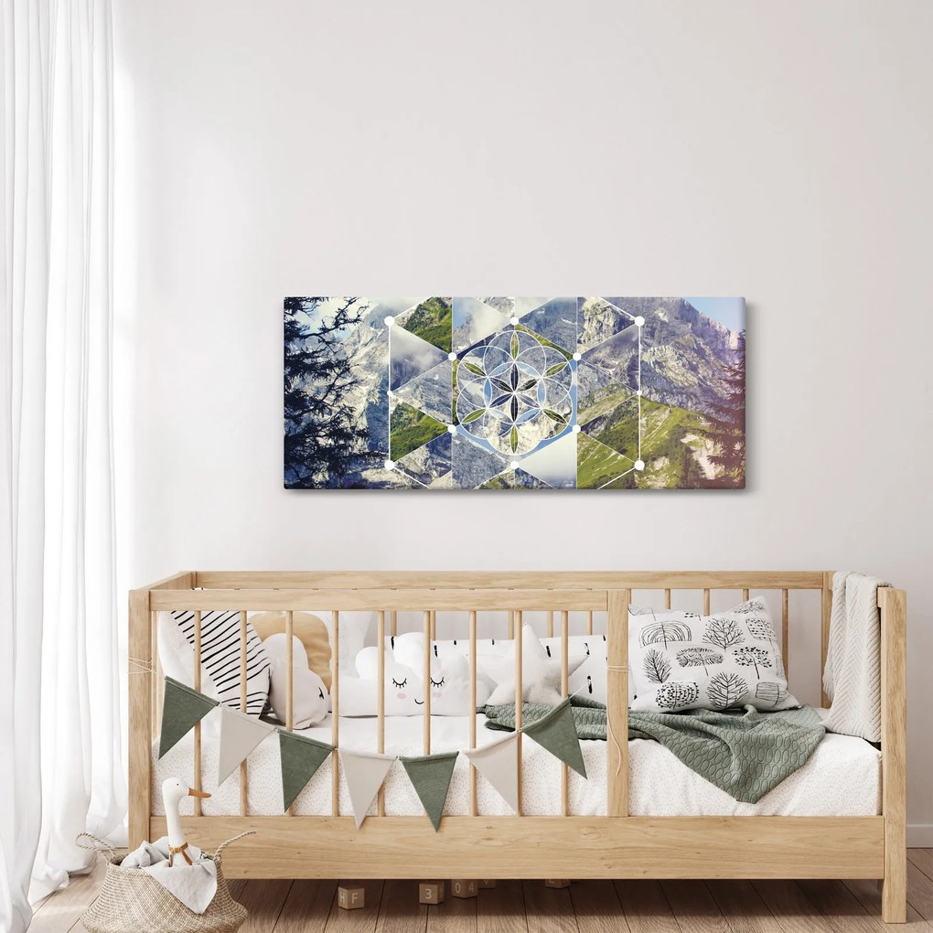 Kép - Geometriai ábra (120x50 cm)