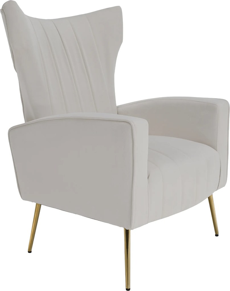 Relaxfotel, bézs Velvet szövet, BARET