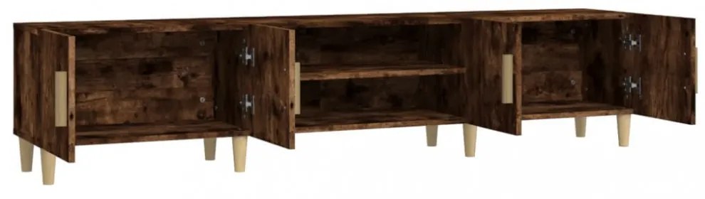 füstös tölgy színű szerelt fa TV-szekrény 180x31,5x40 cm
