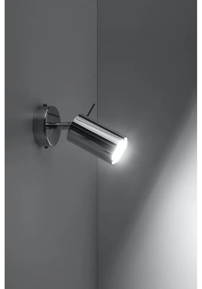 Etna ezüstszínű falilámpa - Sollux