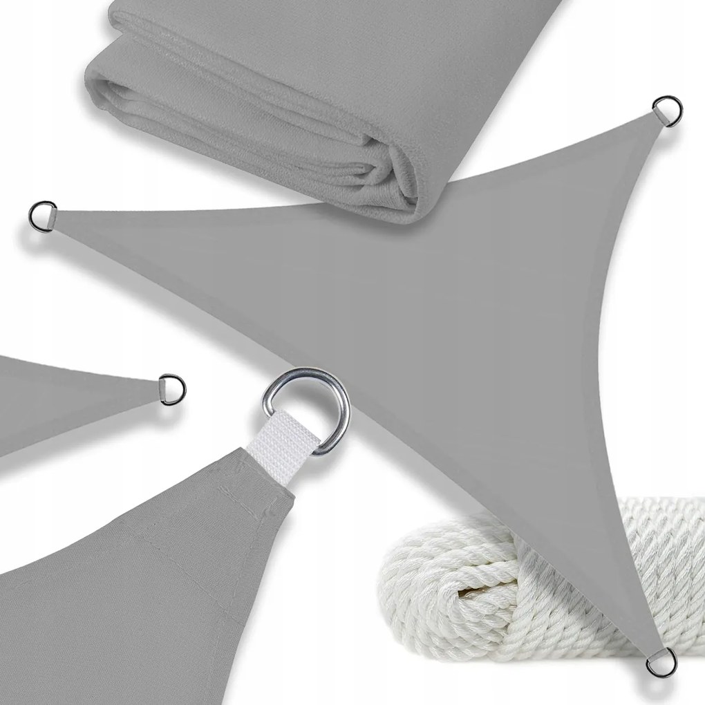 Napvitorla Háromszög Univerzális 4x4x4 Szürke