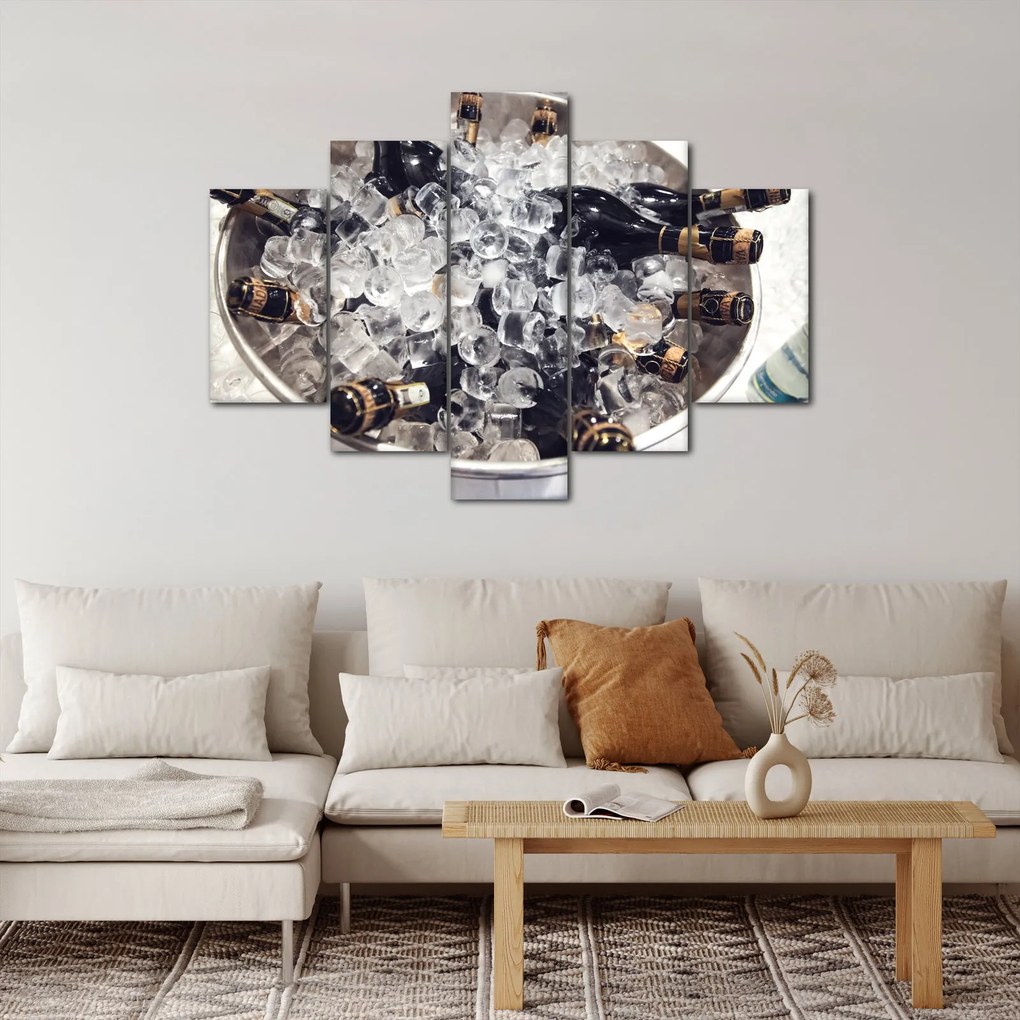Kép - pezsgő a jégben (150x105 cm)