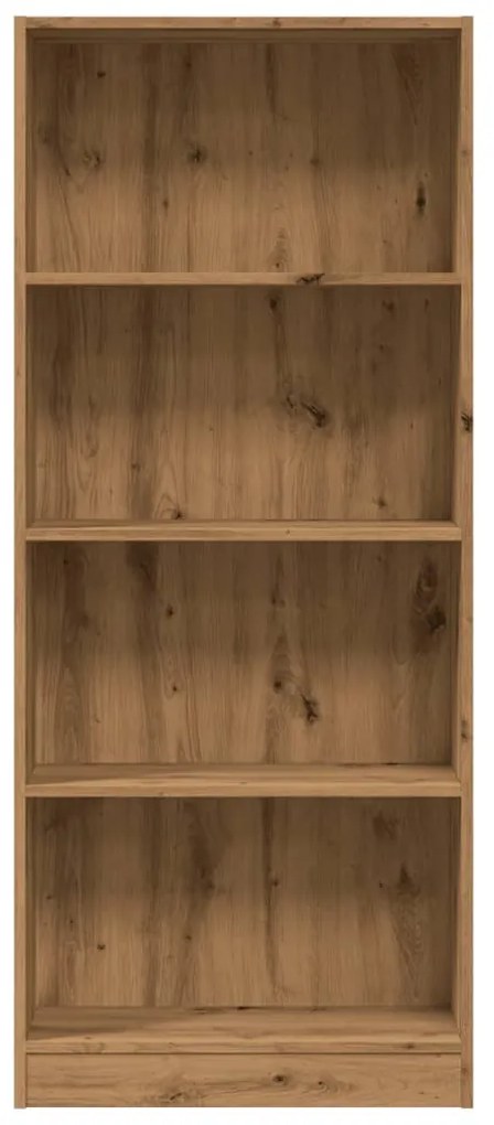 kézműves tölgy szerelt fa könyvespolc 60 x 24 x 143 cm