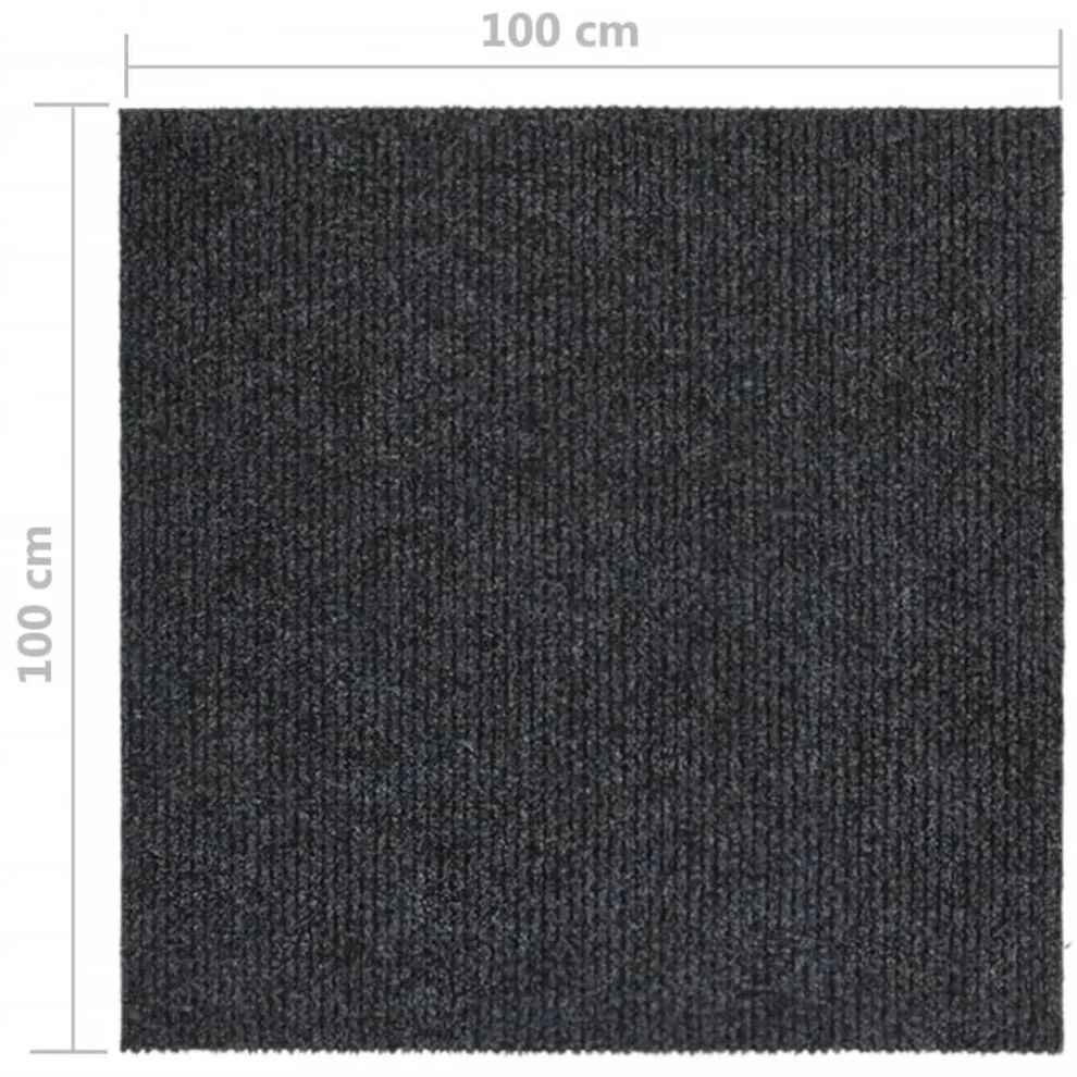 antracitszürke koszfogó futószőnyeg 100 x 100 cm