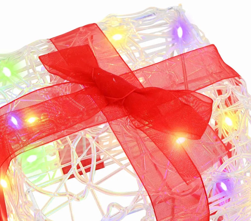 Ajándékdoboz 60 LED-del 3 pcs Sokszínű 20 x 20 x 20 cm Akril