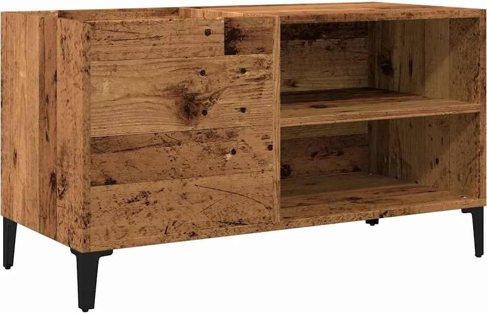 vidaXL antik fa színű szerelt fa hanglemezszekrény 84,5x38x48 cm