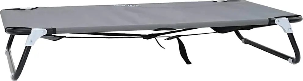 vidaXL Kutyafekhely Világosszürke 105 x 65 x 18 cm Acél