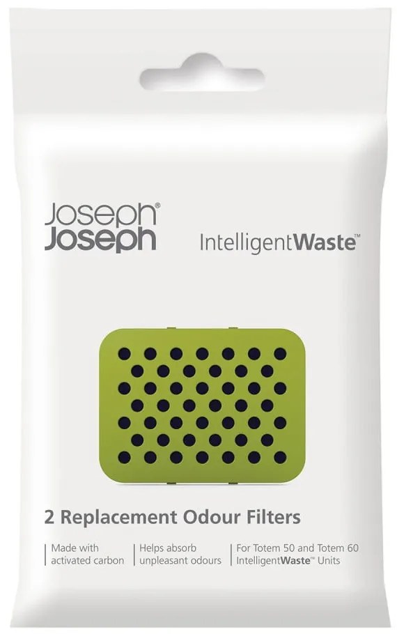 Fehér tartalék szénszűrő készlet 2 db-os Intelligent Waste – Joseph Joseph
