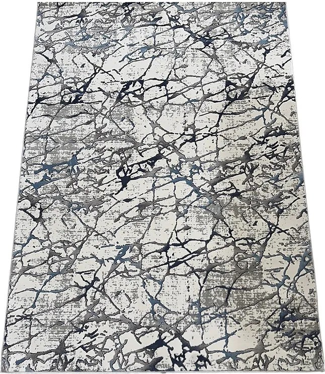 Szőnyeg 160x220 Krém Szürke-kék Modern Hálószoba Nappali Márvány