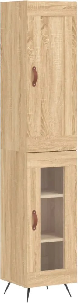 vidaXL sonoma tölgy szerelt fa magasszekrény 34,5x34x180 cm