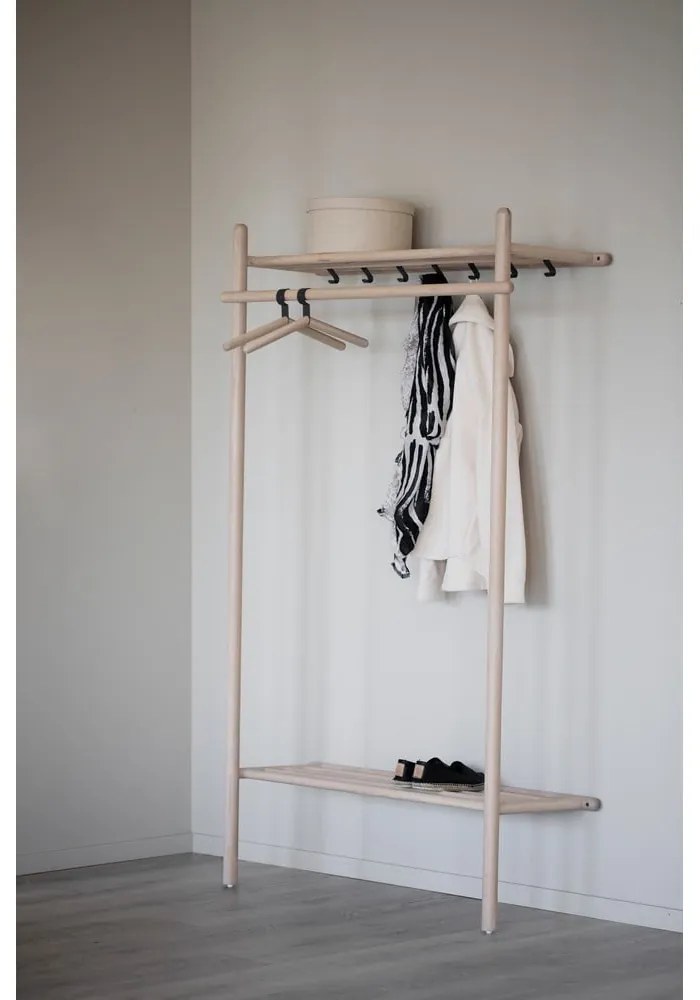 Natúr színű tölgyfa előszoba bútor Milford - Rowico