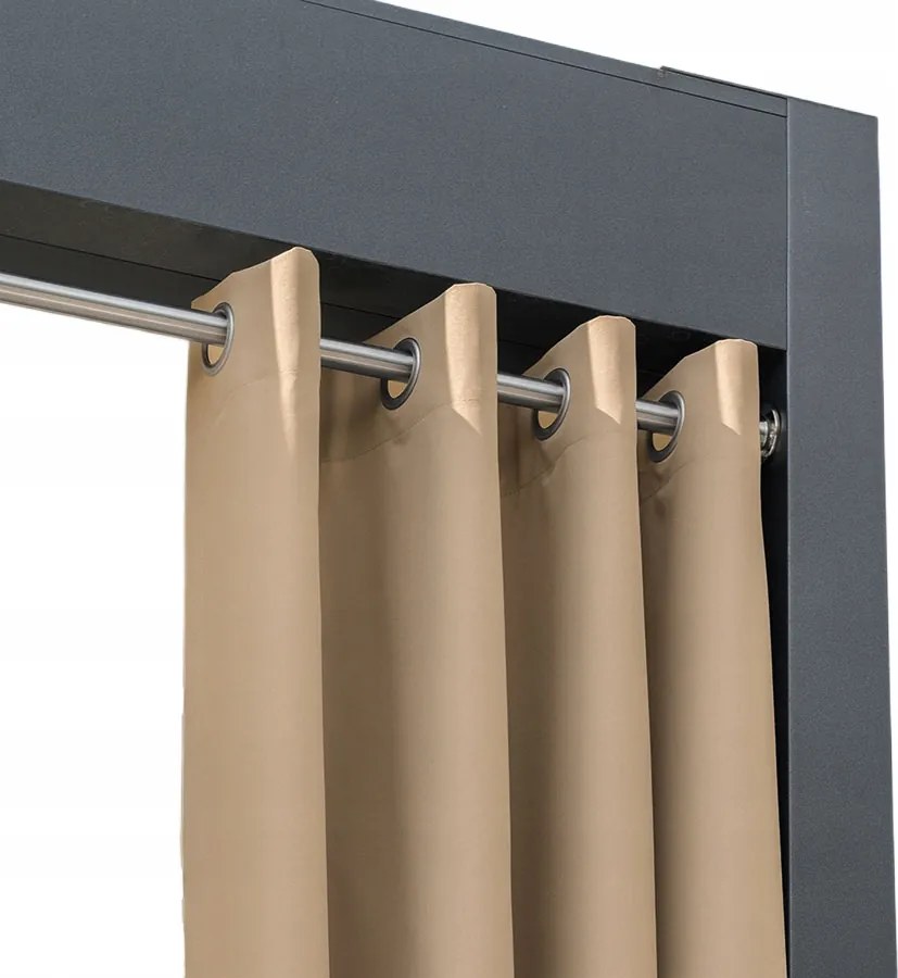 Gardenia kész függöny 140x200 vízálló kerti nude