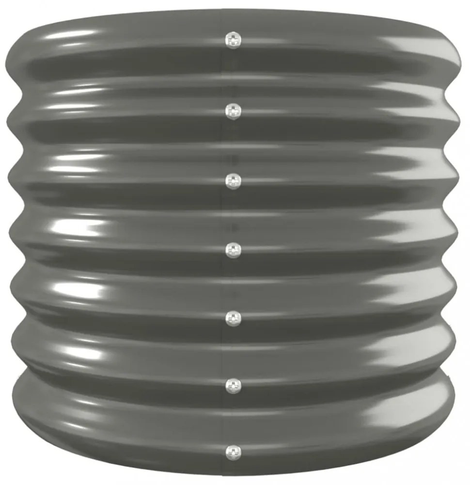 szürke horganyzott acél kerti magaságyás 260x40x36 cm