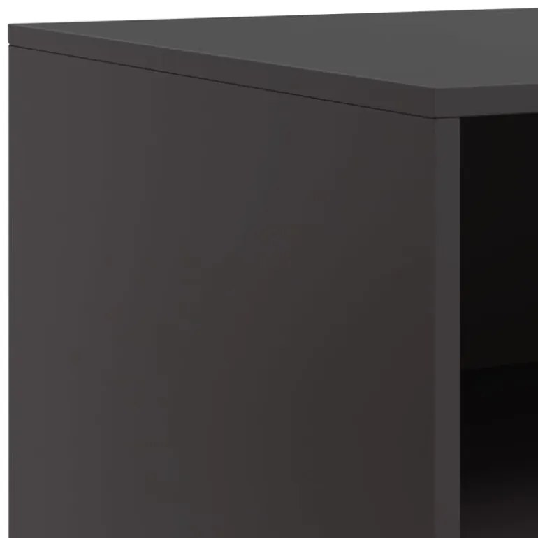 2 db fekete acél TV-szekrény 67 x 39 x 44 cm