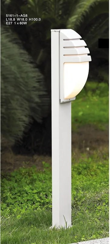 ITALUX 5161-1-100-ALU DECORA Modern Kültéri Állólámpa Fehér, Ezüstre Festett E27 IP44