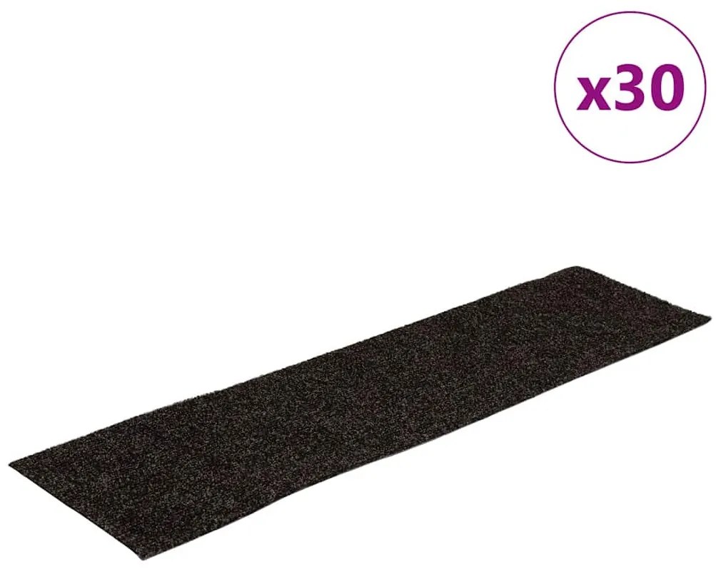 30 db barna lépcsőszőnyeg öntapadós téglalap alakú 76x20 cm