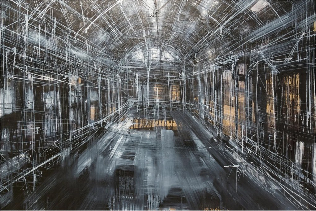 Egy régi épület belsejének képe (90x60 cm)