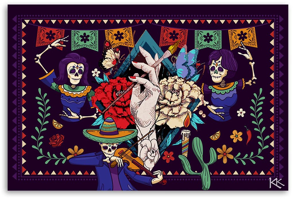 Gario Vászonkép Mexikói absztrakció Méret: 100 x 70 cm