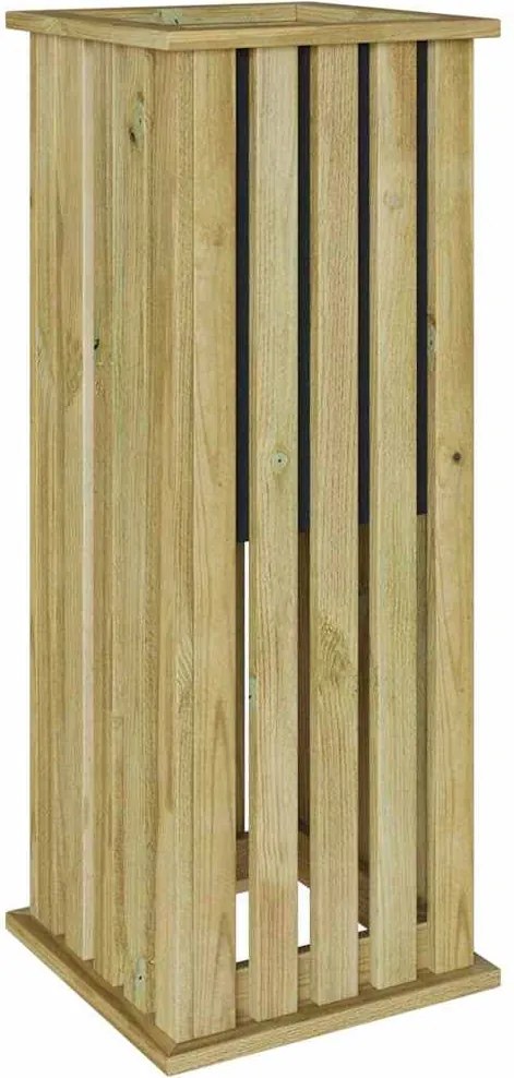 vidaXL Növényágyak dobozok Barna 33 x 33 x 85 cm Impregnált fenyőfa