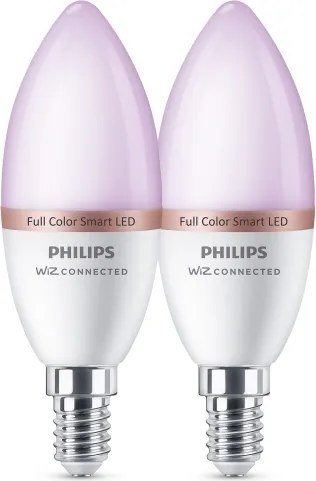 2 db-os Philips SMART RGB LED izzó szett, dimmelhető C37 E14/4,9W/230V 2200-6500K