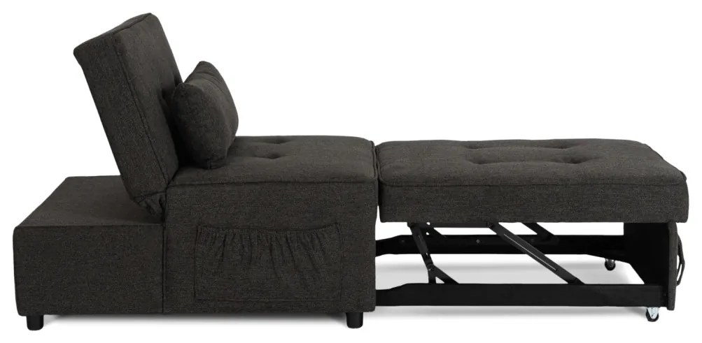 Ágyazható Fotel Fekete Színben. IBERIS 80 cm