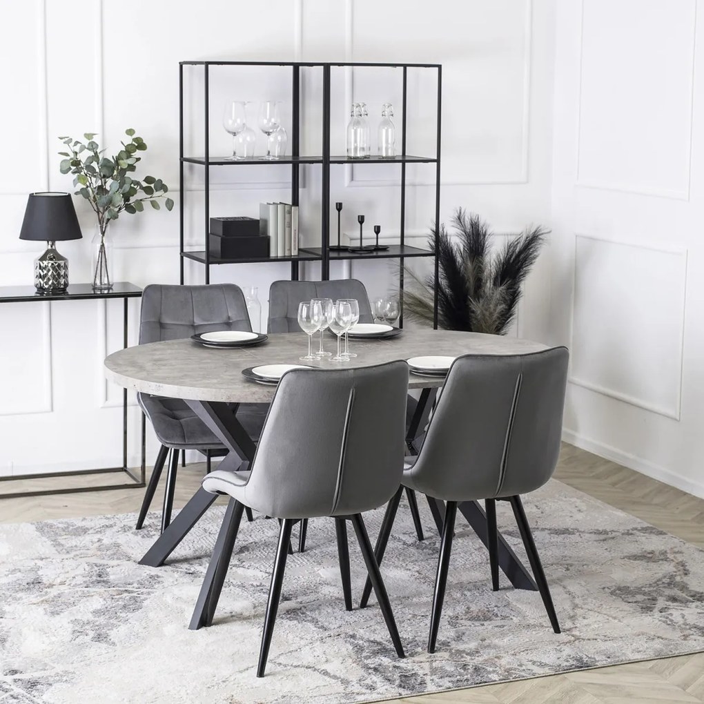 Szürke Bársony Étkezőszék RIO