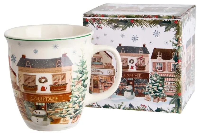 Karácsonyi Porcelán bögre 650 ml díszdobozban Christmas City 2
