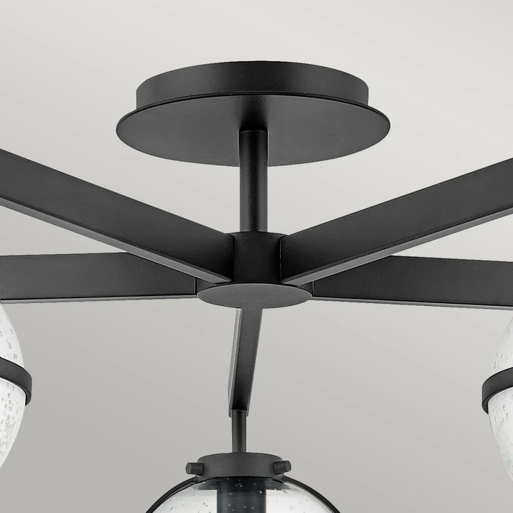 Hinkley Lighting Hollis HK-HOLLIS-5-C-BK Plafonlámpa 5x40 W/E14 ip44