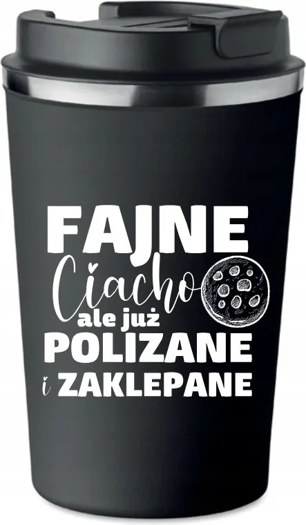 Prémium Termo Bögre fekete Valentin Napi Sütemény fiúnap KT_328