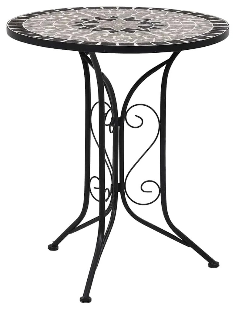 vidaXL szürke kerámia mozaikos bisztróasztal 60 cm