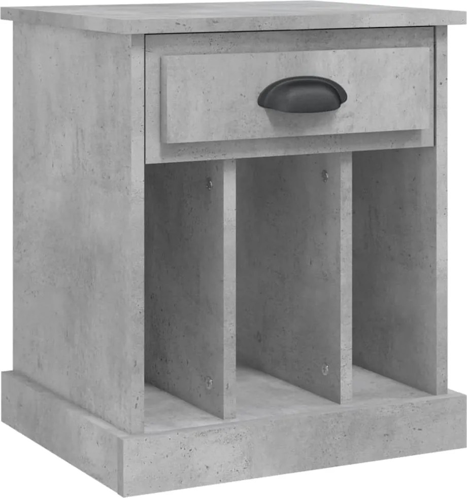 vidaXL betonszürke éjjeliszekrény 43x36x50 cm