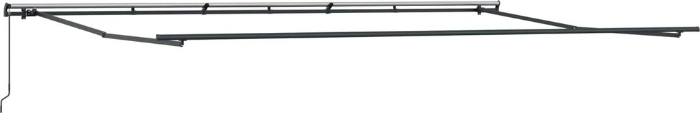 vidaXL Behúzható napellenző narancssárga és barna 600 × 350 cm