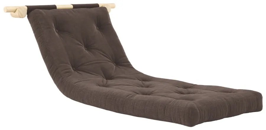 Sötétbarna kordbársony fotel Hooked – Karup Design