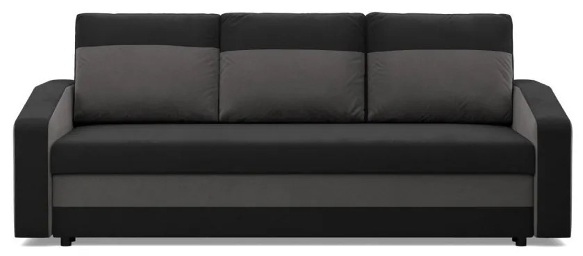 Hewlet kanapéágy, szövet anyag, hab töltet, fekete - szürke