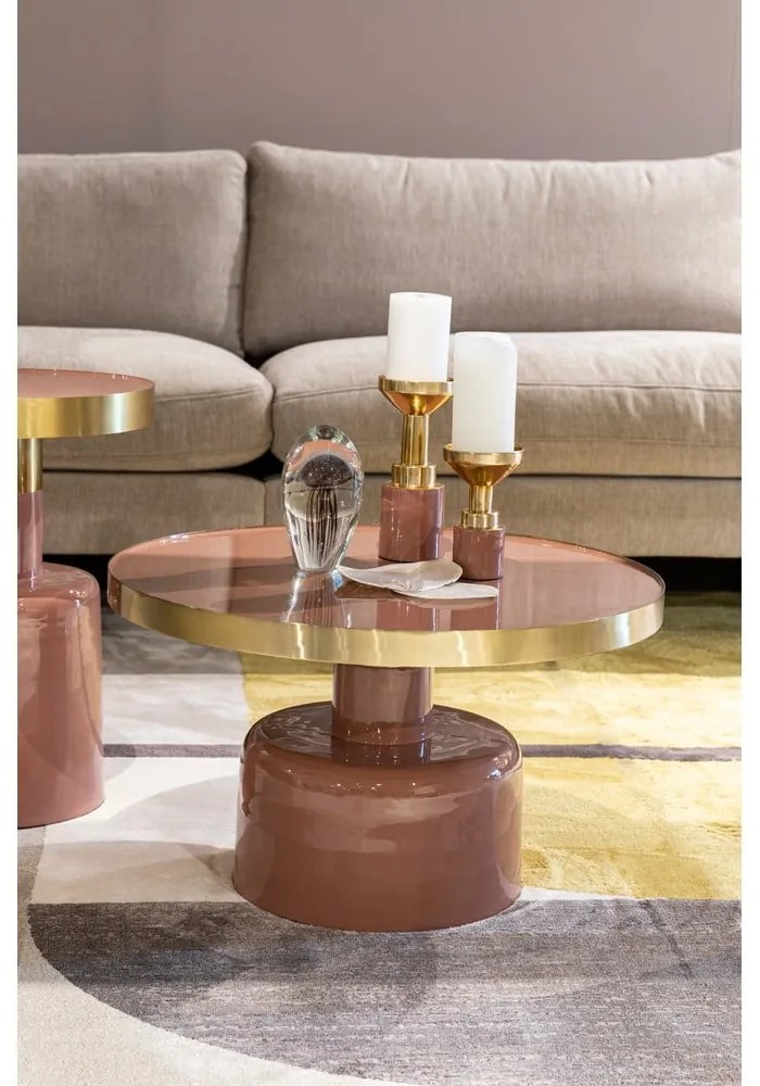 Fém kerek tárolóasztal ø 60 cm Glam – Zuiver