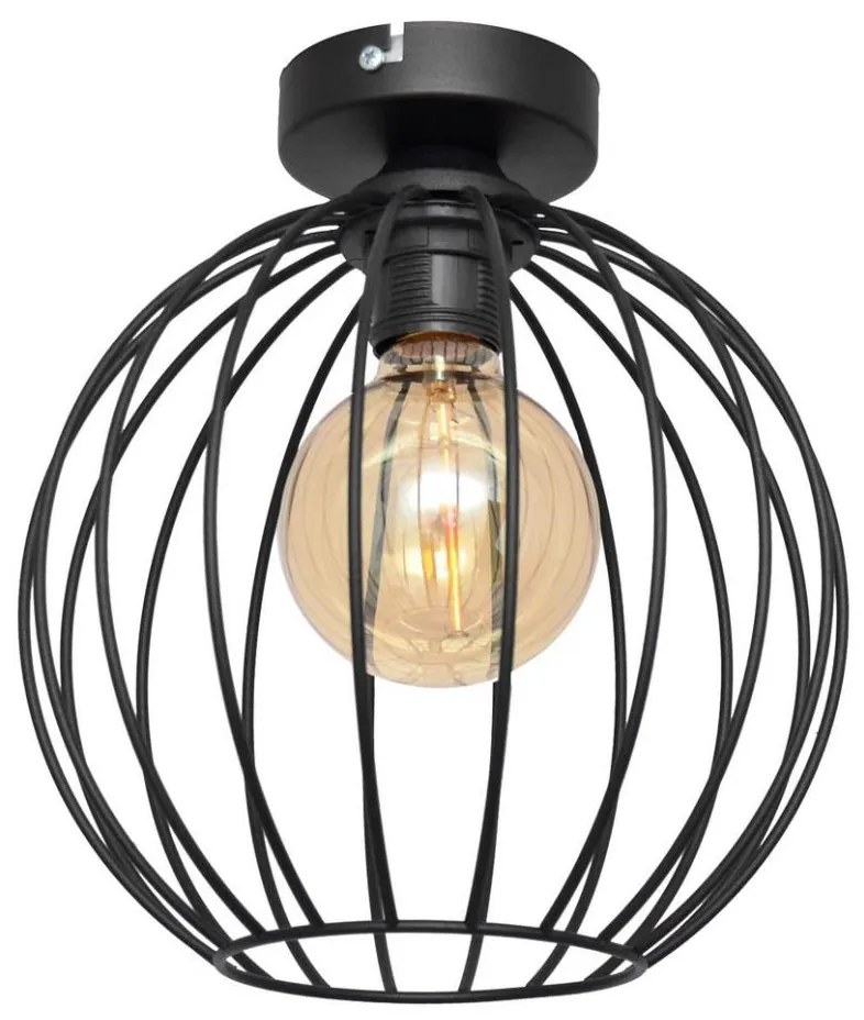 Felületre szerelhető csillár MERCURE 1xE27/15W/230V á. 24 cm fekete