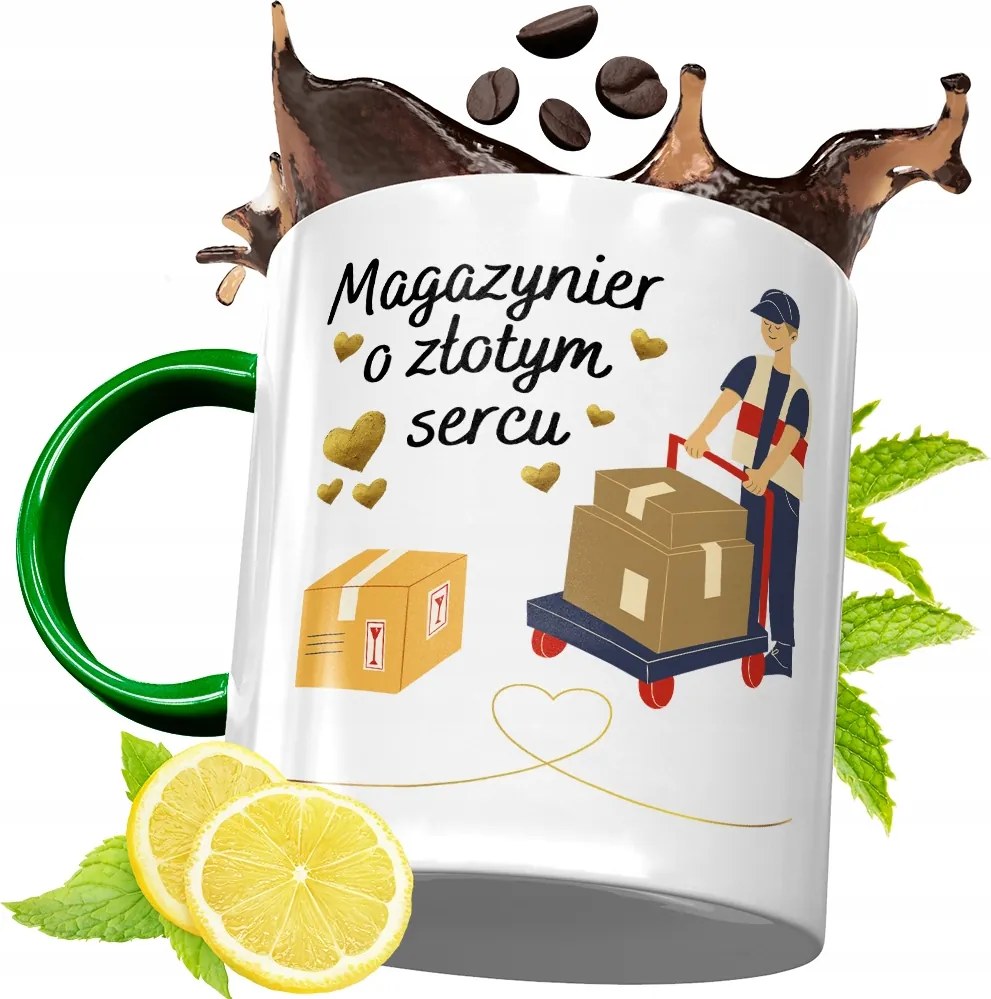 Zöld Bögre Raktárosnak Születésnapra Ajándék fényképes nyomtatással