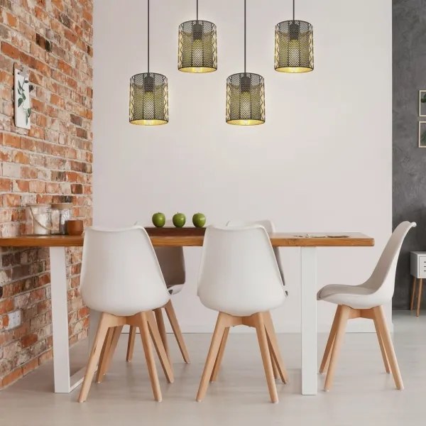 Globo 15450-4H ABINY 4xE27/60W/230V arany-fekete függeszték