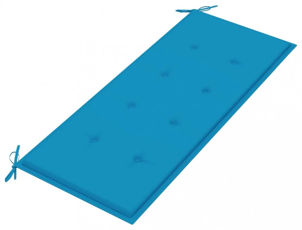 tömör tíkfa Batavia pad kék párnával 120 cm