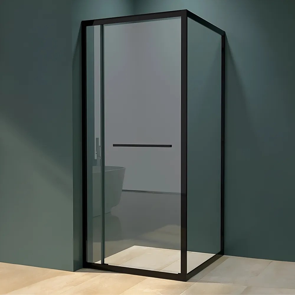 Firenze || zuhanykabin Black 6mm 80 cm, NANO