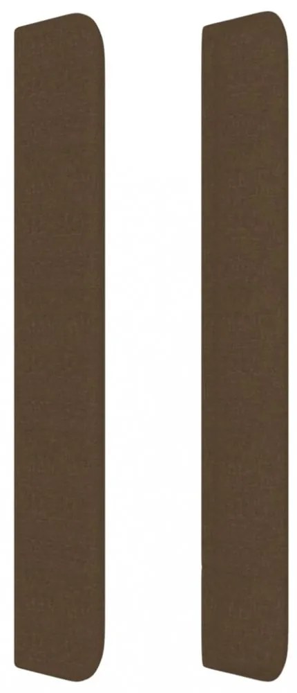 sötétbarna szövet fejtámla szárnyakkal 103x16x118/128 cm