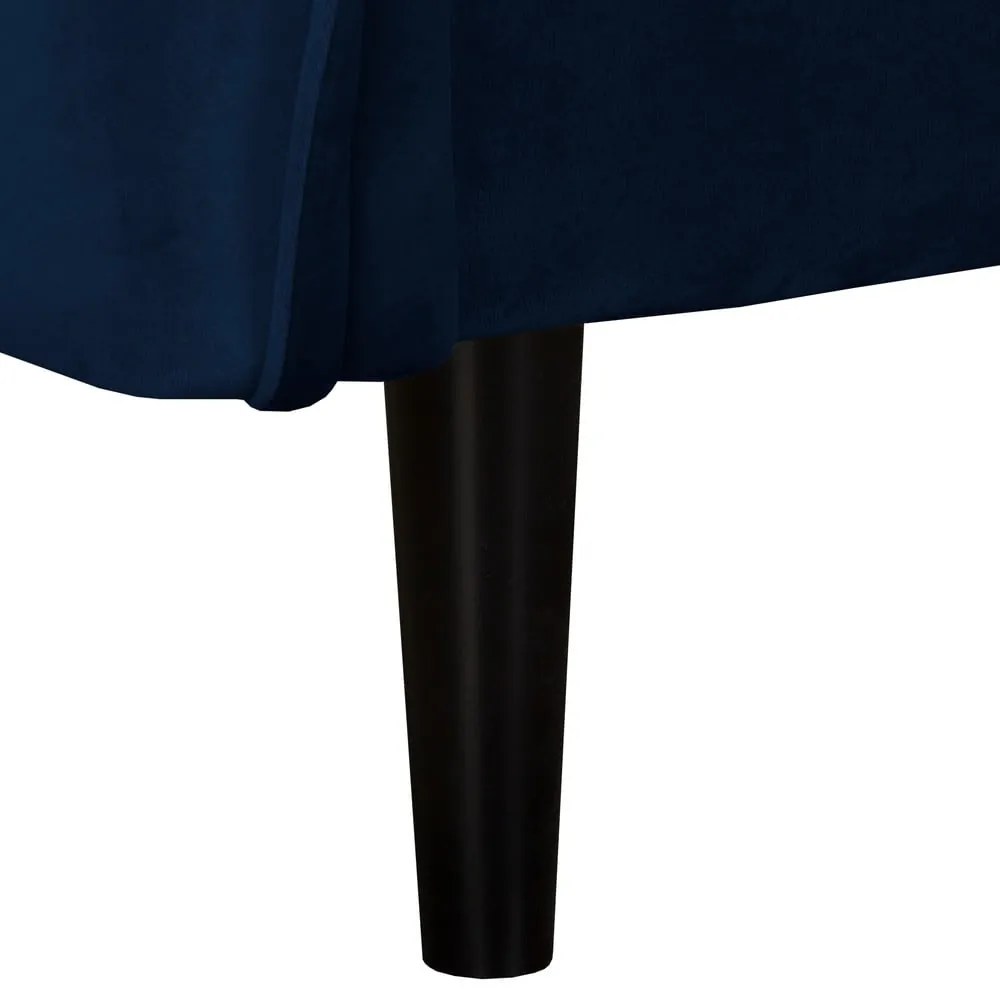 Sötétkék bársony kanapé 138 cm Juli – Ropez